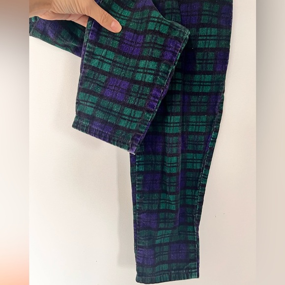 Amazing Vintage OshKosh kids Green and Purple Plaid Pants 6x - Picture 3 of 7